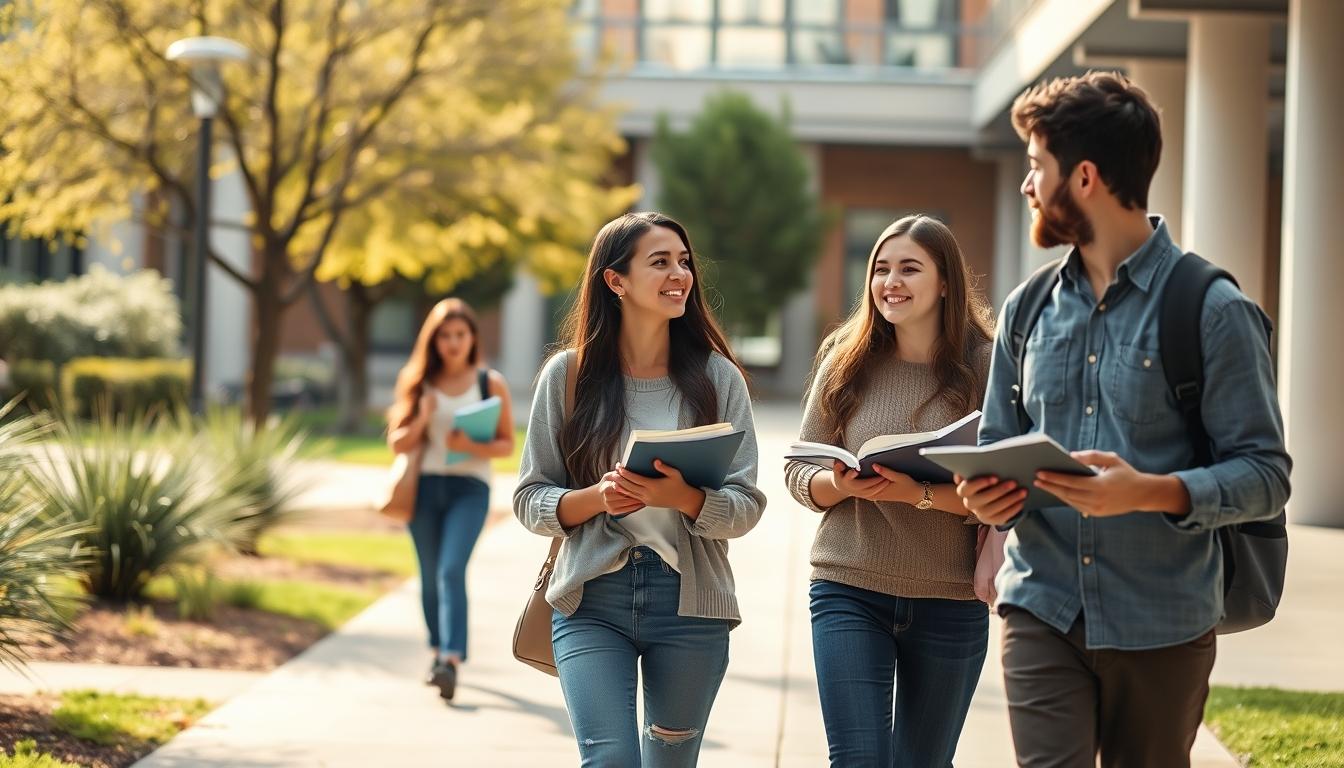 Modern university campus for students